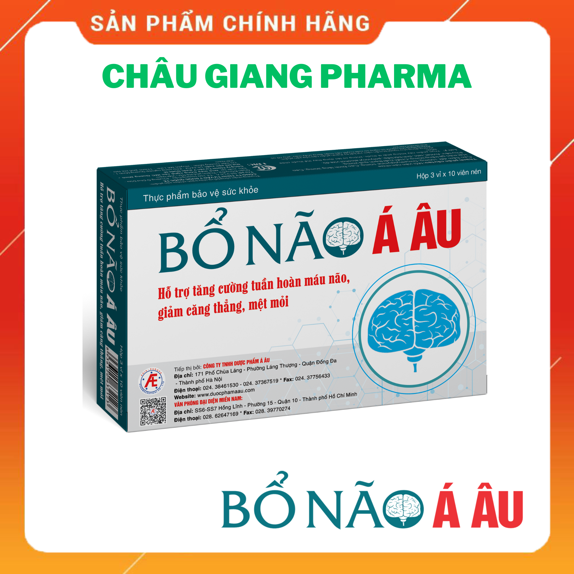 TPBVSK Bổ Não Á Âu (hộp 30 viên)